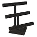 KCF 49130 Jewelry T-Bar Display for Necklace and Bracelets, 3-Tier, Black Velvet, 13 Inches High