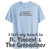 T-Shirt Light Blue  Retro Hearth St. Vincent & The Grenadines  Country
