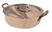 Mauviel Cuprinox Extra-Thick 2.5 mm 6.2-Quart Sauté Pan with Lid and Bronze Handles