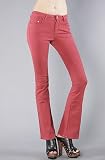 Motel The Chantel Denim Trousers in Maroon,Denim for Women