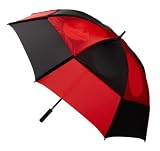 GustBuster Proseries Gold 62-Inch Style 5 Golf Umbrella (Red/Black)