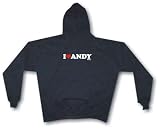 I Heart (Love) Andy Men's Hoodie Sweat Shirt Small, White