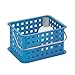 iDesign Storage Organizer Basket, for Bathroom, Health and Beauty Products - Small, Blue