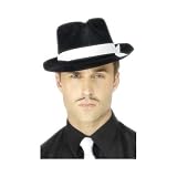 Black gangster hat