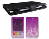 Bundle Monster Barnes & Noble Nook Synthetic Leather Case Cover Jacket + Skin Sticker + Screen Protector Ebook Accessories Combo - Fit 3G and Wifi Version