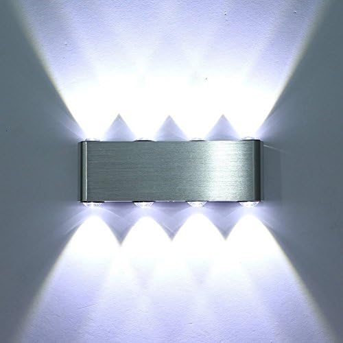 Modern Wall Lamp Bedroom Bathroom Led Wall Light For Home Lighting Up Down Wall Sconce Lighting Reading Led Retro Lamp Luminaire(Silver)