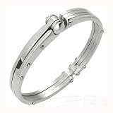 Bling Jewelry Handcuff Stainless Steel Mens Bracelet
