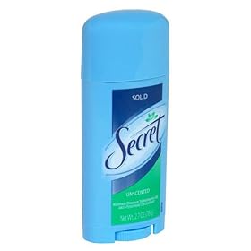 Secret Wide Solid Antiperspirant & Deodorant, Unscented for Women, 2.7 oz