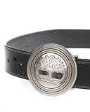 Timberland - LEATHER BELT WITH CONCENTRIC TREE LOGO BUCKLE