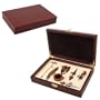 Grenache 7 Pc. Wine Access. Boxed Set w/ Rosewood Inlay (Dark Burled Wood)