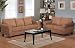2 pc sofa and love seat set vegas mocha microfiber