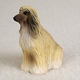 Afghan Hound Miniature Dog Figurine - Brown