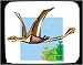 Decorated Mouse Pad with dinosaur, flying, soaring, prehistoric, animal