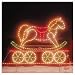 Lighted Holiday Display 6605-C Flat Car with Rocking Horse