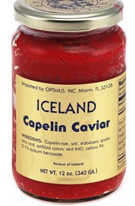 Red Capelin Caviar - pasteurized caviar - 12 oz 340 gr, Iceland. by Apilcina