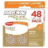 Rayovac Proline Advanced Hearing Aid Batteries Size 13, 48 Pack