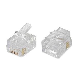 Platinum Tools 100026C EZ-RJ12 11 Connectors, Clamshell, 50-Pieces by 