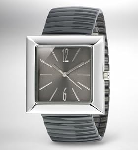 Slim Square Face Expandable Strap Watch
