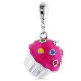 Charms Online Shop Ranking 27. Sterling Silver Enamel Cupcake Charm