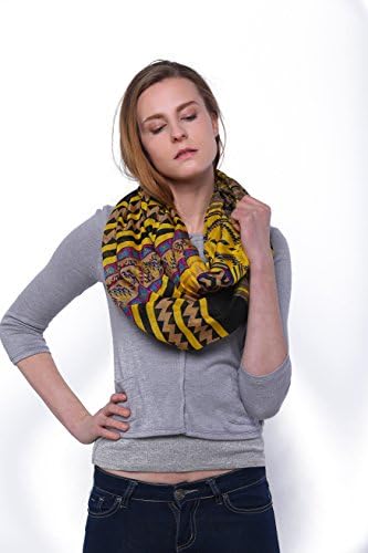 Scarfand's Mixed Infinity Brick Scarf (Chevron Mustard)