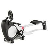 PureFitness & Sports Foldable Magnetic Rower with Hand Pulse