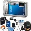Olympus Stylus Tough 8010 Water/Shockproof Blue Digital Camera 14MP, 28mm 5X Zoom, 2.7" LCD Screen, 2GB Internal Memory, Tap Control, HD Video, and More. Kit Includes 16GB Memory Card, Reader, Battery, Charger, Mini Tripod, Case, and More.