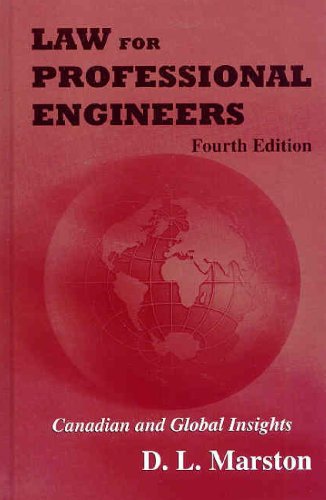 City Travel Guides Discounted  Books : Law for Professional Engineers, 4th Cdn edition