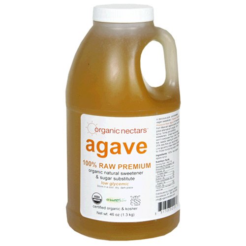 Organic Nectars 100% Raw Dark Agave Syrup, 46-Ounce Jugs (Pack of 2) by Organic Nectars
