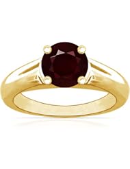 14K Yellow Gold Round Cut Ruby Solitaire Ring (GIA Certificate)