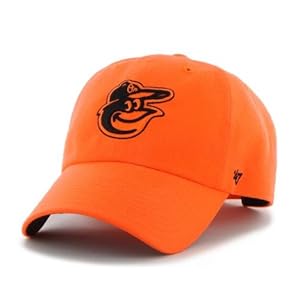 Baltimore Orioles 47 Brand Neon Orange Clean Up Adjustable Hat Cap