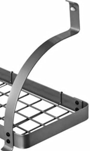 Gourmet Kitchen Pot Rack 25 Inch Wall Mounted Set Utensil Pot Pan Lid Rack Storage Organizer