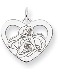 Disneys Ariel Heart Charm in Sterling Silver