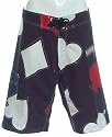 Shiwi Badeshorts DAMEN Boardshorts Shorts schwarz bedruckt