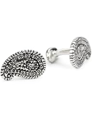 ROTENIER "Novelty" Sterling Silver Antiqued Paisley Cufflinks