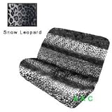 Universal-fit Animal Print Bench Seat Cover - Snow Leopard