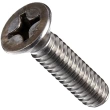 Stainless Steel 316 Machine Screw, Flat Head, Phillips Drive