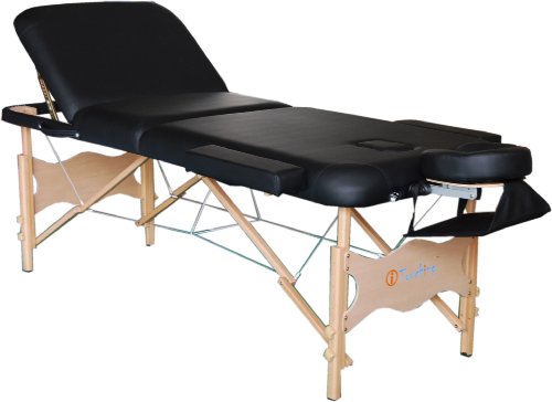 iTouching TM Professional Portable Massage Table - 3 Sections Black