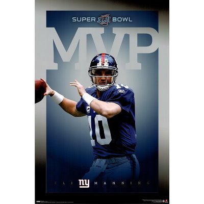 (22x34) Eli Manning (Super Bowl XLII MVP) Sports Poster Print