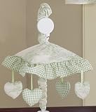 JoJo Designs Musical Baby Crib Mobile - Vintage French Sage Toile