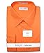 Biagio Men's 100% Cotton Solid Burnt Orange Dress Shirt w/Convertible Cuffs