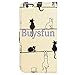 Bfun Packing Bcov Black Cat White Cat Magnetic Card Slot Stand Flip Leather Wallet Cover Case for iPhone 6 Plus/6S Plus