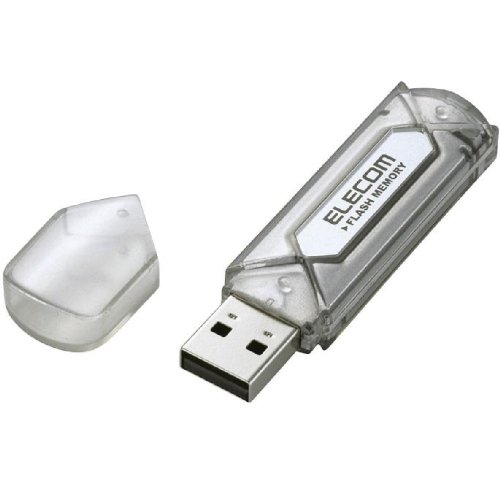 ELECOM USB2.0フラッシュメモリ 4GB セキュリティソフト付 (シルバー) MF-AU2A04GSV