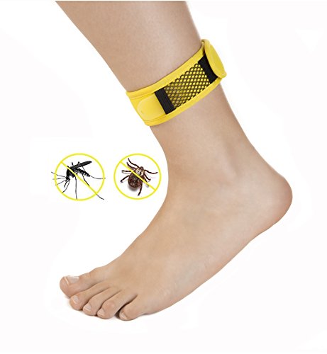 Ankle Band, Natural Mosquito Repellent Wristband, Mosquito Repellent Bracelet with 5 Additional Repellent Refills. [Eco-friendly] Best Mosquito Repellent, Tick Repellent, Travel Insect Repellent