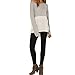Eliacher Women's Casual Clothing Chiffon Patchwok Blouses 6712 (XXL, Gray and White Round Neck)