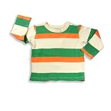 Gold Rush - Infant Boys Long Sleeve Striped Top, Green, Orange