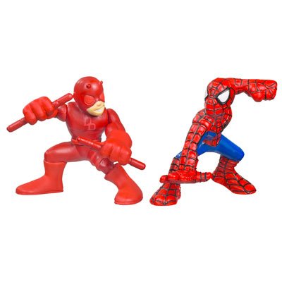  Marvel Superhero Squad Hasbro Series 7 Mini 3 Inch Figure 2-Pack Daredevil & Spider-Man