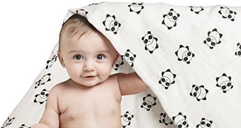Softest Muslin Swaddle Baby Blankets - Large and Ultra Soft Bamboo and Cotton Mix Receiving Wrap 3 Pack - Comfortable, Breathable, Organic, and Light Weight