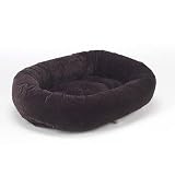 Bowsers Microvelvet Donut Dog Bed in Eggplant (Eggplant, Small (27in x 22in))