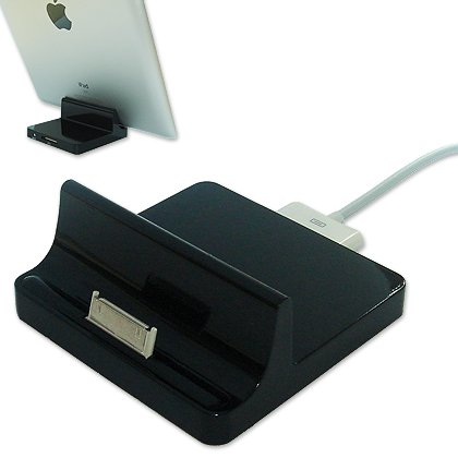 first2savvv New black SYNC & Charge Dock Stand docking station for Apple new ipad 3 & IPAD 2 (cl0202)