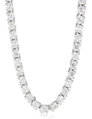 18k White Gold Diamond Tennis Necklace (9.00 cttw, H-I Color, SI2-I1 Clarity), 17"